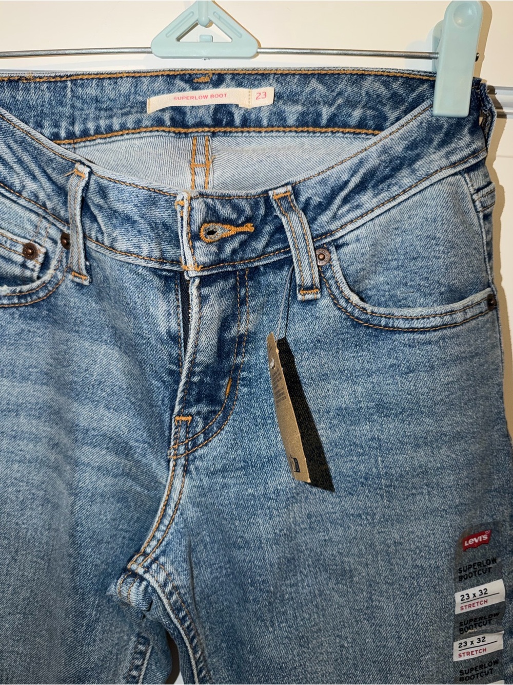 Levi's Light Blue Superlow Straight Jeans